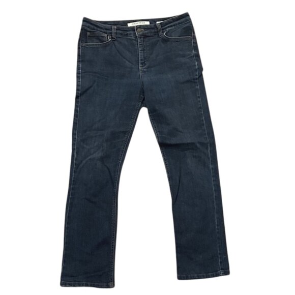 Jones New York Lexington Straight Denim Blue Jeans Womens Size 12P 32x27 - Picture 1 of 12